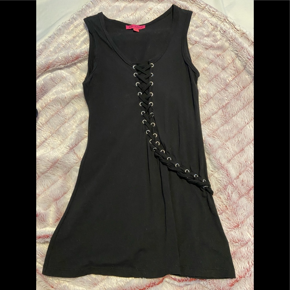 Betsey Johnson lace up Tank